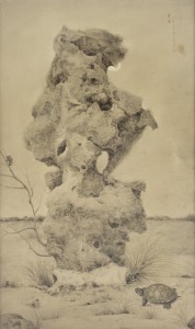 作品：《乌龟的旅行》
尺寸：100x60cm
材料： 布面油画
作者：旁滨